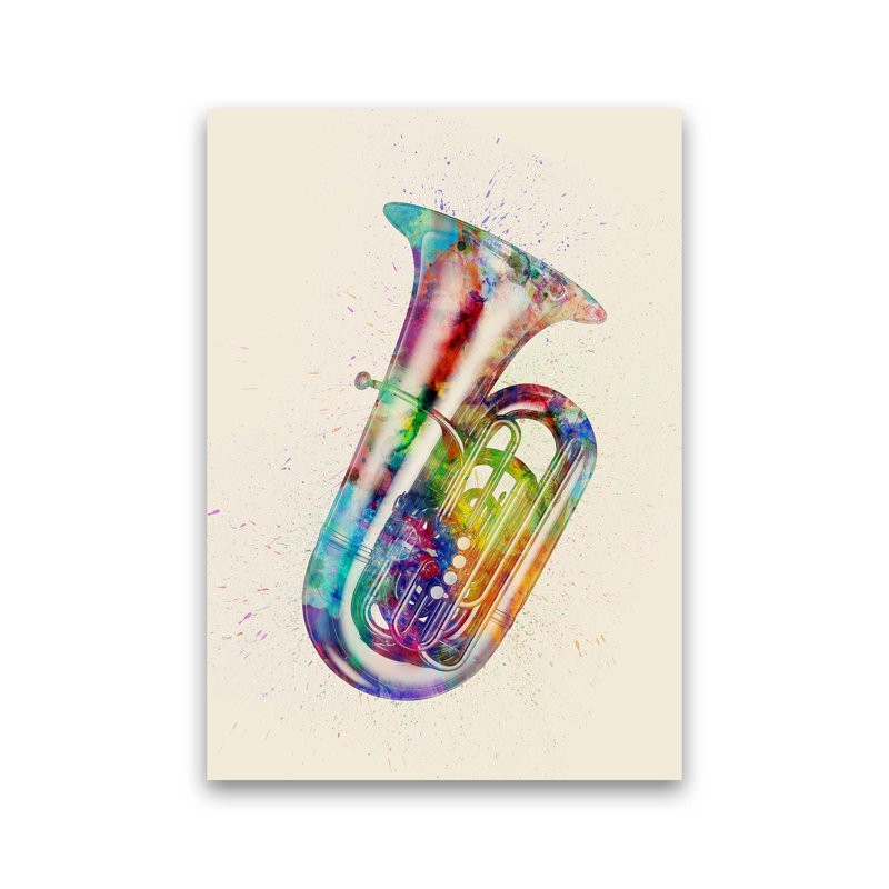 Tuba by Michael Tompsett - Print, 59cm H x 42cm W x 1cm D, Unframed