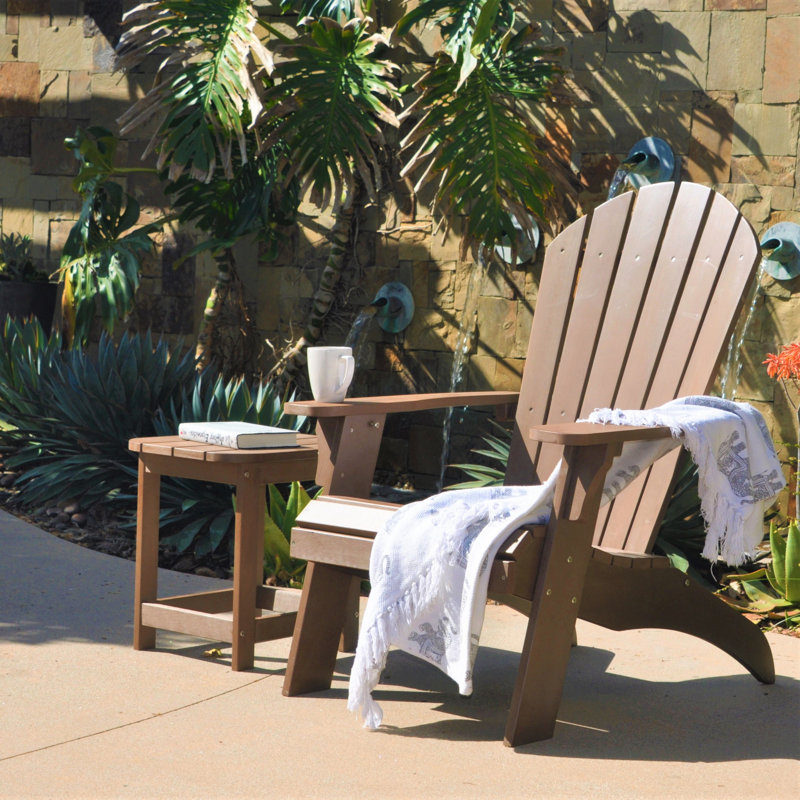 Chaise Adirondack en plastique , Brun