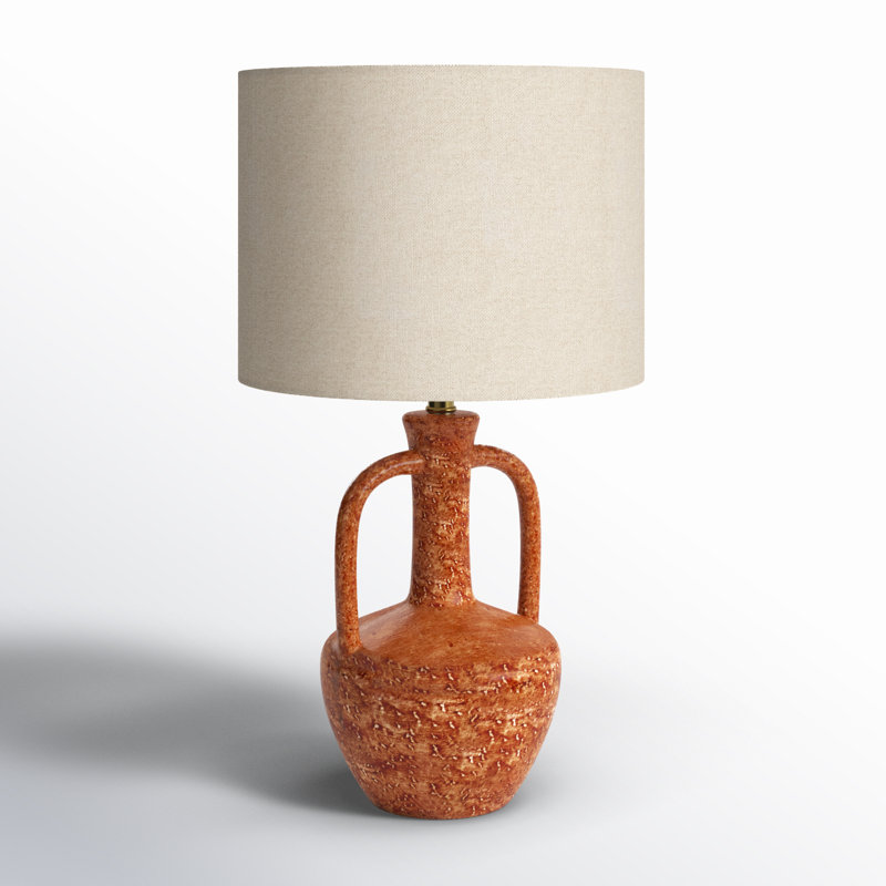 Lampe de table en céramique Argentine, Brun clair