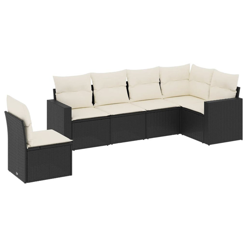 Vidaxl Garden Sofa Set Black