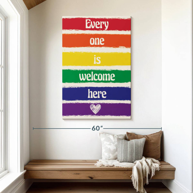 Tergel Welcome Pride Colors, H 48 po x l 32 po