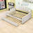 Full Velvet Upholstered Daybed with Trundle-1023125608