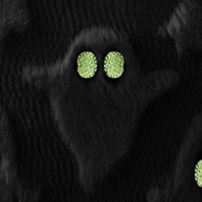 Housses de coussin d'Halloween 30x50 cm, fantôme noir en peluche, décoration d'Halloween 095F12, taies d'oreiller douces en fausse fourrure, pour fauteuil, canapé, chambre, salon, décoration de l'Action de grâce