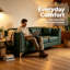 Canapé modulaire Chesterfield trois places en similicuir vert-1922505262