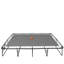 Trampoline rectangulaire avec tubes en acier galvanisé thermolaqué avec système de panier de basketball