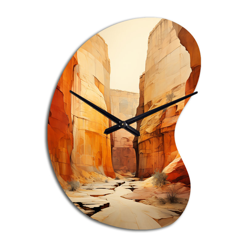 Horloge murale Ewert Bold Landscape Canyon Desert V - forme unique, Petit