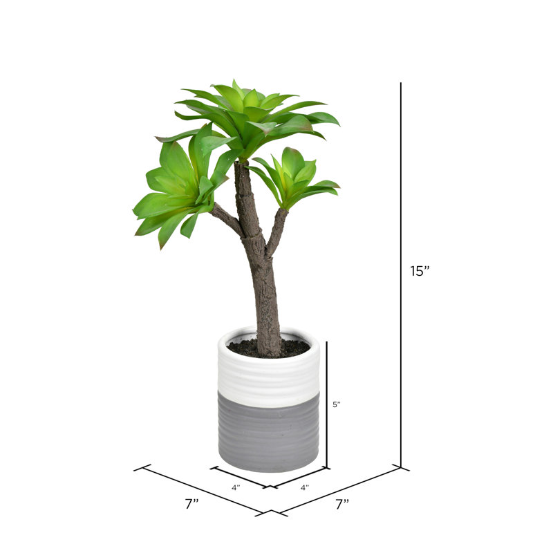 Plante grasse artificielle en pot