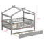 Lit maison avec lit gigogne-406374380
