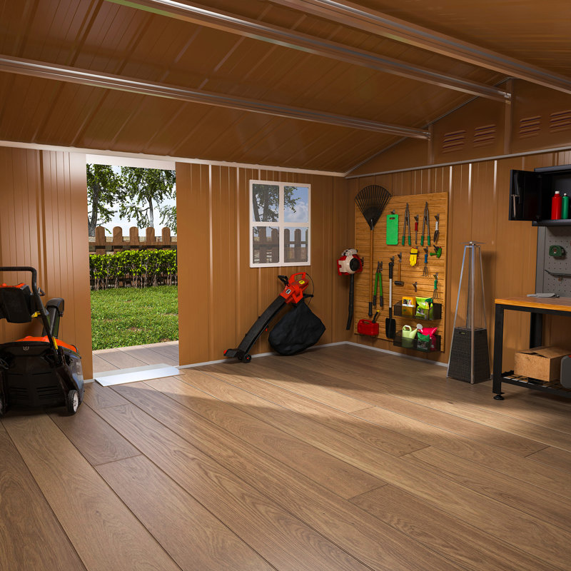 Remise en métal robuste et résistante aux intempéries pour le rangement dans la cour