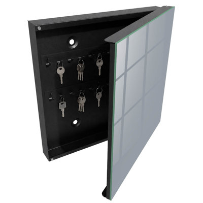Key storage cabinet, Opens to the right, 30x30x5, White, Subtle shade minimalist simplicity peace, 