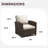 Soyab 28.8'' WideAll-weather Wicker Outdoor Patio Chairs with Cushions-603422494