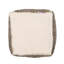 Pouf carré taupe et doré fabriqué à la main, fonctionnant comme un coussin de sol, mesurant 16 po x 16 po x 16 po, limite de poids de 200 lb, accessoire décoratif, rembourré à la main et mesurant 16 po de diamètre, capacité