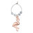 Tropical Pineapple and Flamingo Wine Charm