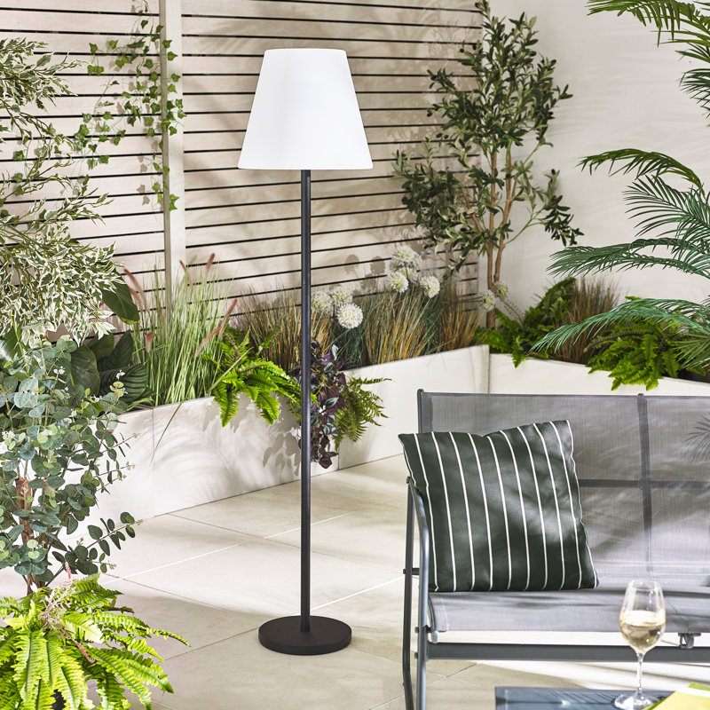 Lummus Black Solar Outdoor Floor Light