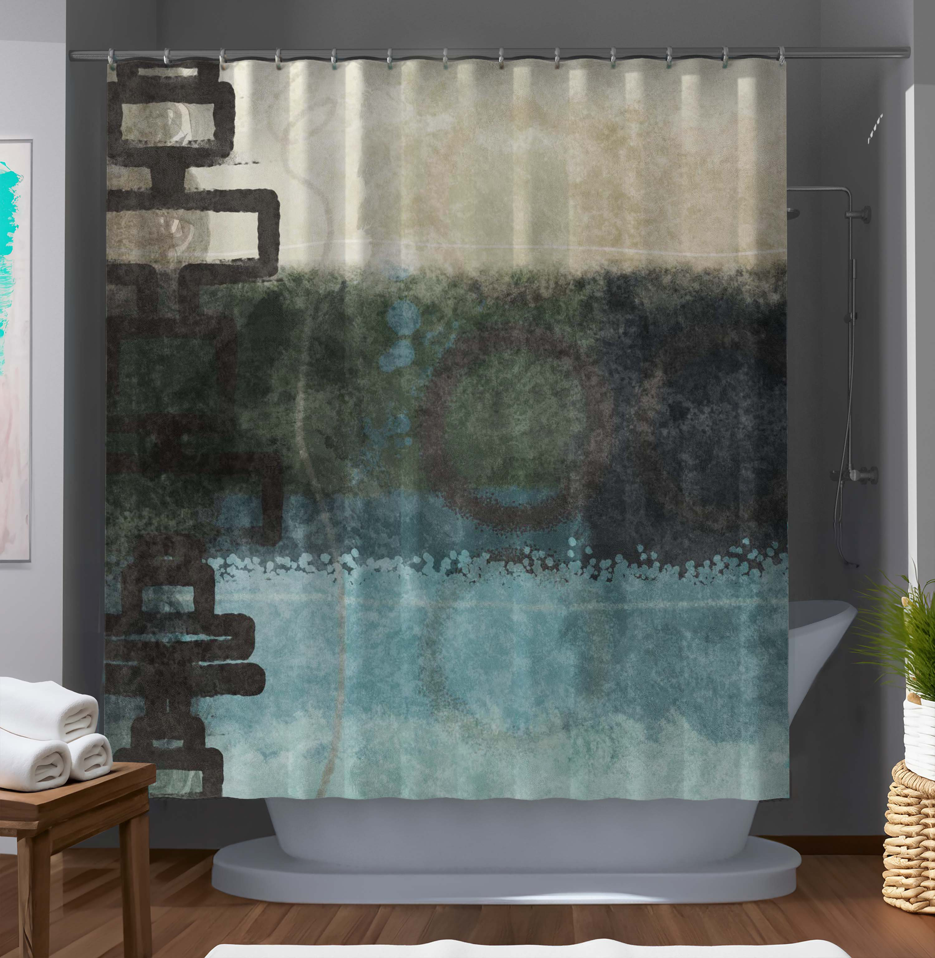 East Urban Home Succulent Fantastic Shower Curtain | Wayfair