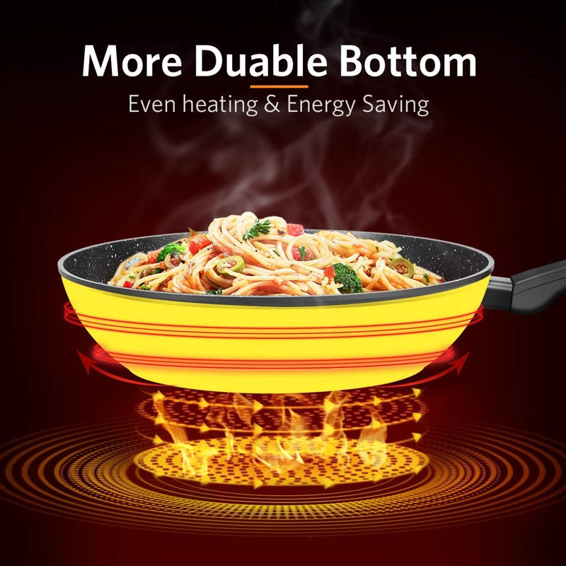 CS KOCHSYSTEME Non-Stick Aluminum Wok with Lid