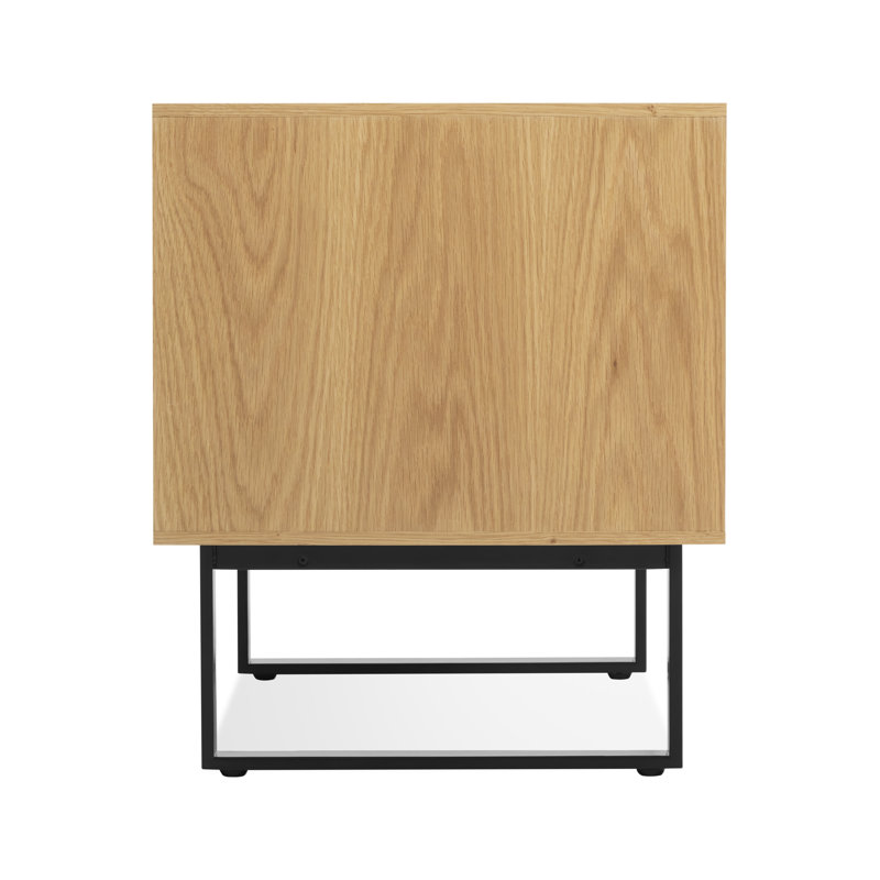 Series 11 2 - Drawer Nightstand, Black/White Oak