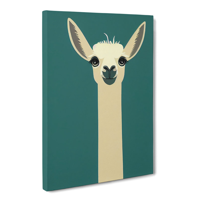 CAN-V0523-1433X Llama Minimalism - Wrapped Canvas Print, 50cm H x 35cm W x 3cm D