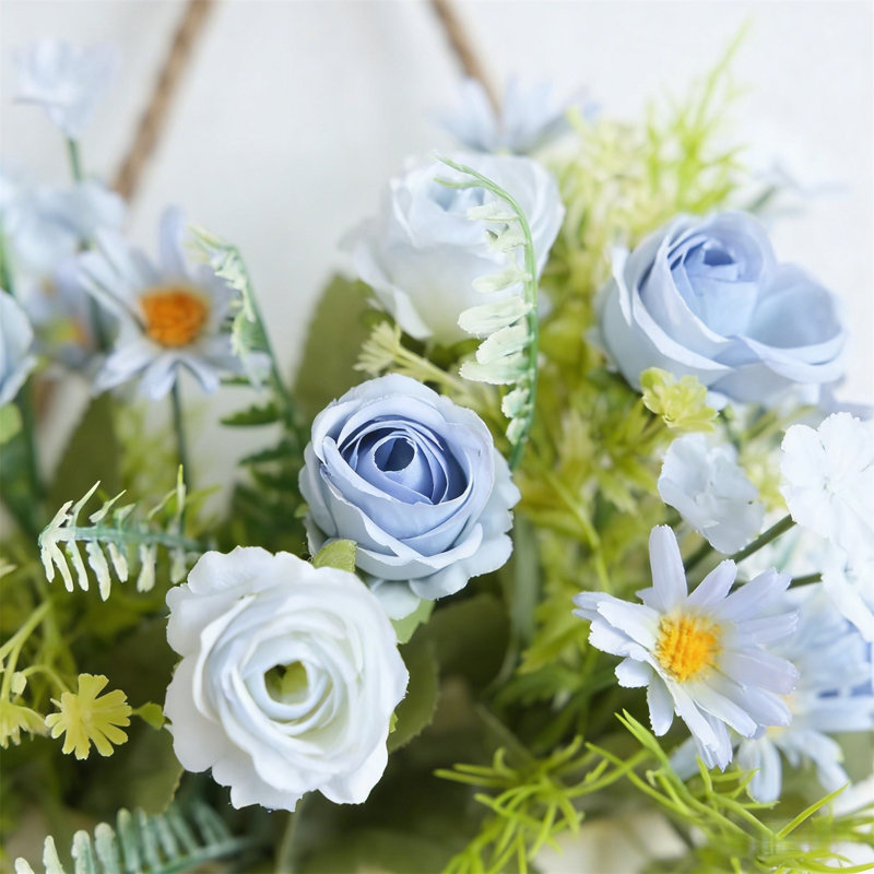 Couronne de linteau artificielle à fleurs séchées