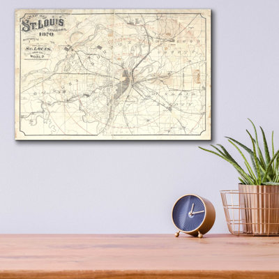 'Vintage St Louis Map v2' by Wild Apple Portfolio, Acrylic Glass Wall Art