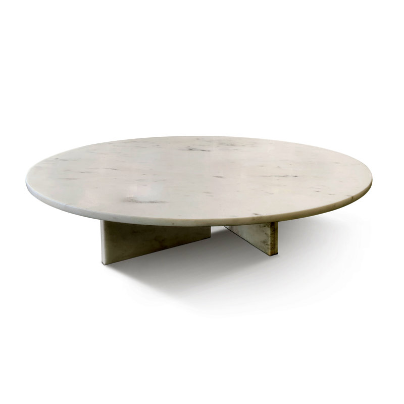Table basse en marbre naturel blanc, table de salon, pierre naturelle