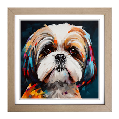 Shih Tzu Constructivism No.4 1 Piece Single Picture Frame Wall Art