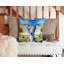 Italian Greyhound in Sunflowers Throw Pillow-99812817