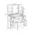 Vanity Desk with LED Mirror, 3 Drawers ,Storage Shelves and Stool-597775611