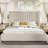 Leesburg King Hydraulic Lift Storage Bed, Upholstered Wingback Bed with Channel Tufted Headboard, Cream-1199468025-1199468006