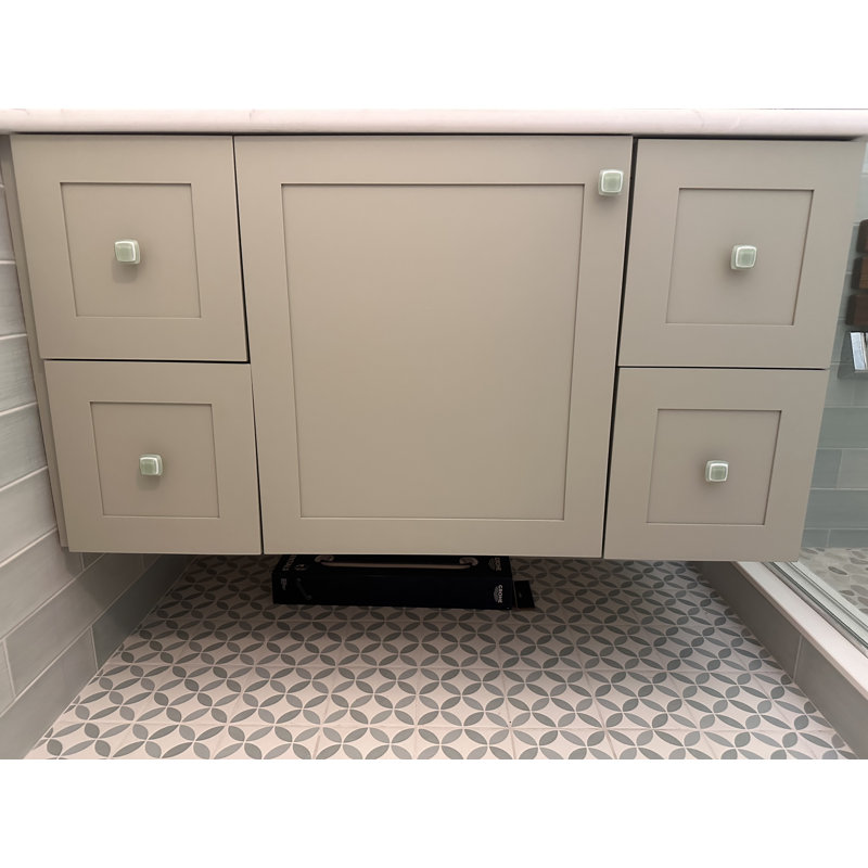 Quincaillerie d'armoire décorative de 1 1/4 po d'épinette, Vert épinette, Nickel satiné