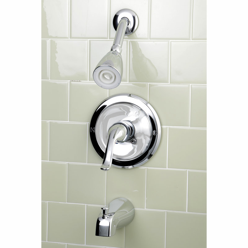 Kingston Brass Yosemite Single-Handle Tub and Shower Faucet, Brushed Nickel
