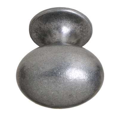 Utopia Alley Danbury Oval Cabinet Ring Pull Knob - Decorative Cabinet Drop Pull Knobs for Cabinets and Drawers - Vintage Cabinet Hardware with Hand Finished Antique Iron - Metal Drawer Pull Knobs 1.3"