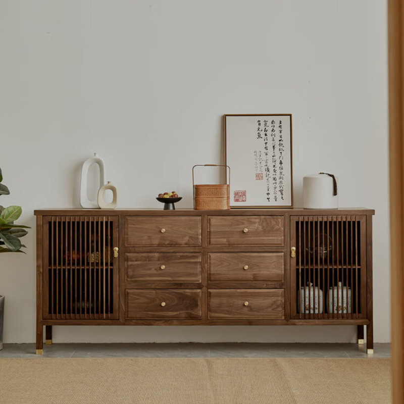 Buffet haut de gamme rétro et minimaliste, H 33,4 po x l 70,8 po x P 15,7 po