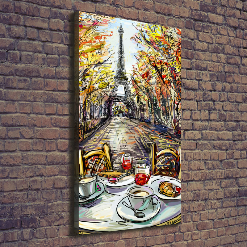 Breakfast In Paris - Wrapped Canvas Print