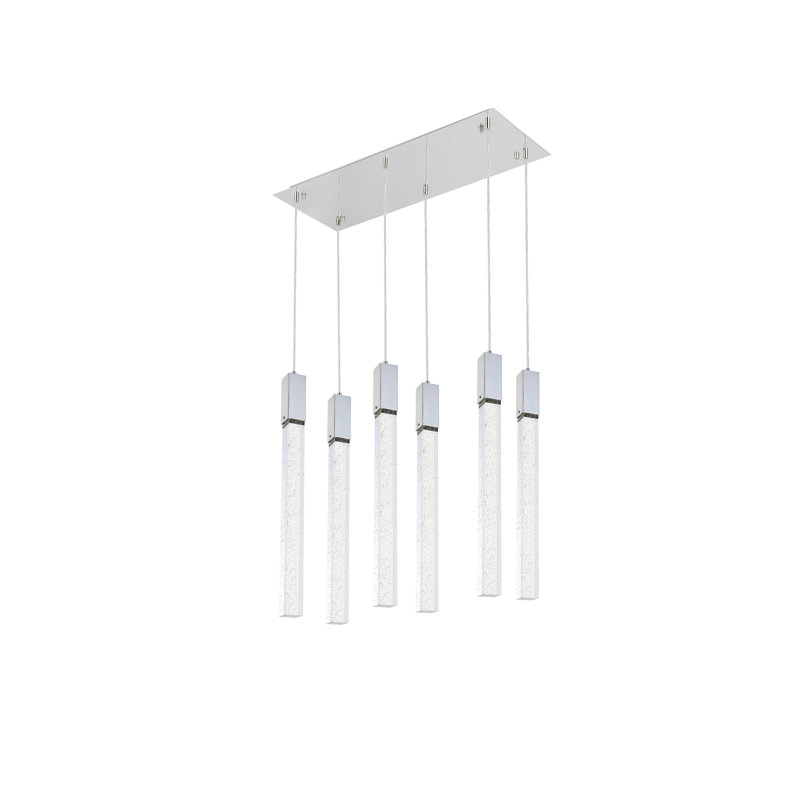 Aliha 6 - Light Kitchen Island Pendant, Chrome