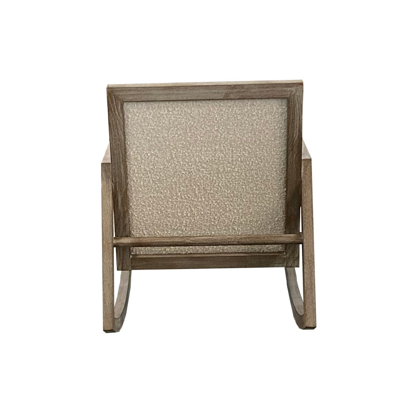 Jed Rocking Chair, Brown/White