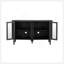Armoire de rangement dans l'entrée du salon et de la salle à manger, grande taille, 34 portes, style élégant, noir-358562176