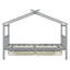 Lit simple en bois avec tiroirs, gris (ANCIEN SKU: WF300799AAE)