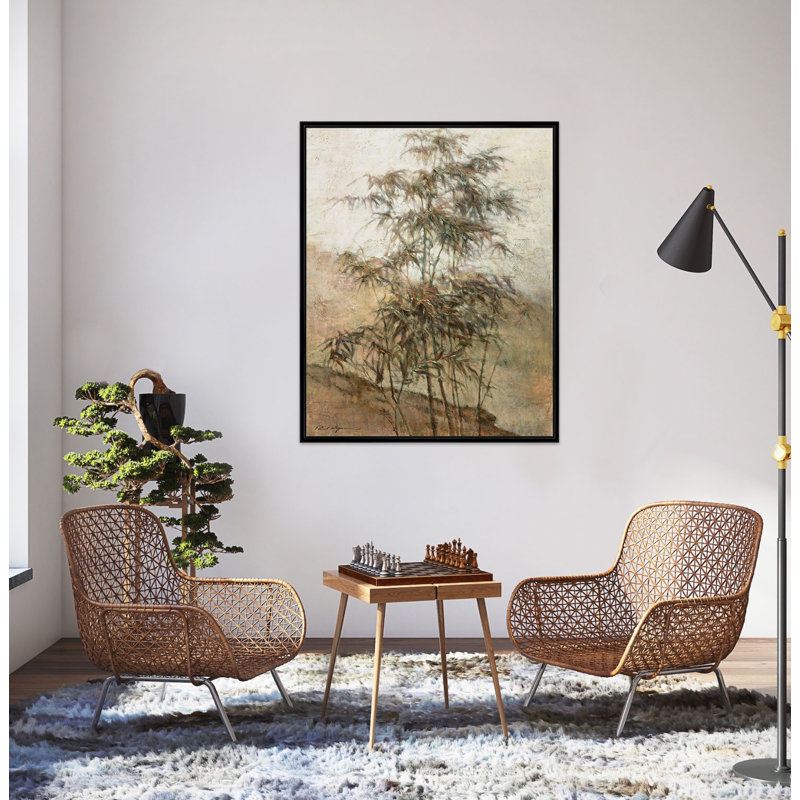 Triumph Framed Oil Painting Print Canvas, Black