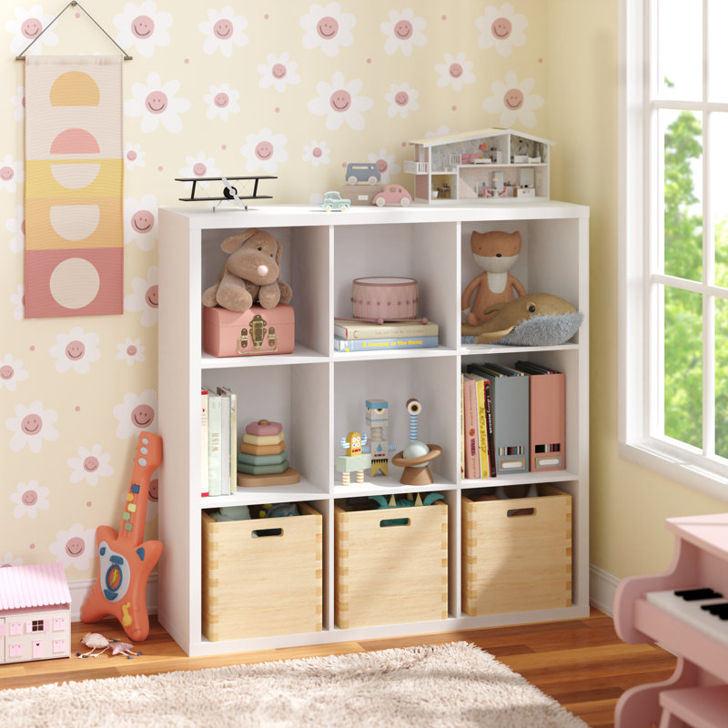 Bibliothèque décorative à casiers H 43,98 po x l 43,98 po, Blanc