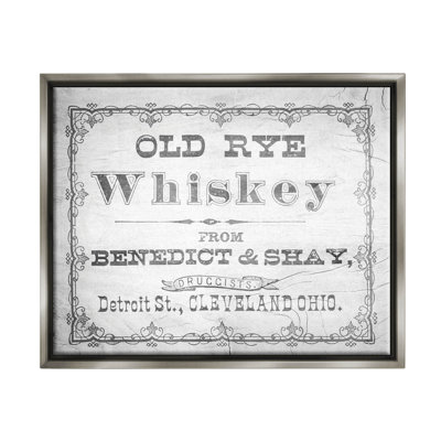 Art rétro, giclée de whisky par seigle