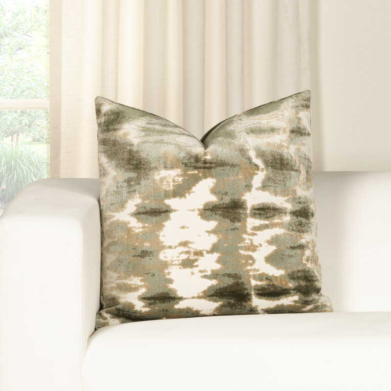 Coussin décoratif en velours Siscovers Nirvana, Vert, H 20 po x l 20 po