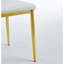 Ensemble de 4 chaises, pieds de couleur dorée, siège blanc