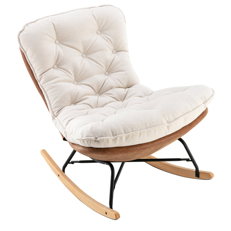 Jimar Metal Rocking Chair, Cream