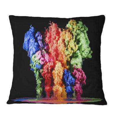 Coussin Rainbow Paint Drops