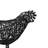 August Grove® Wire Hen Bird Figure Black Metal