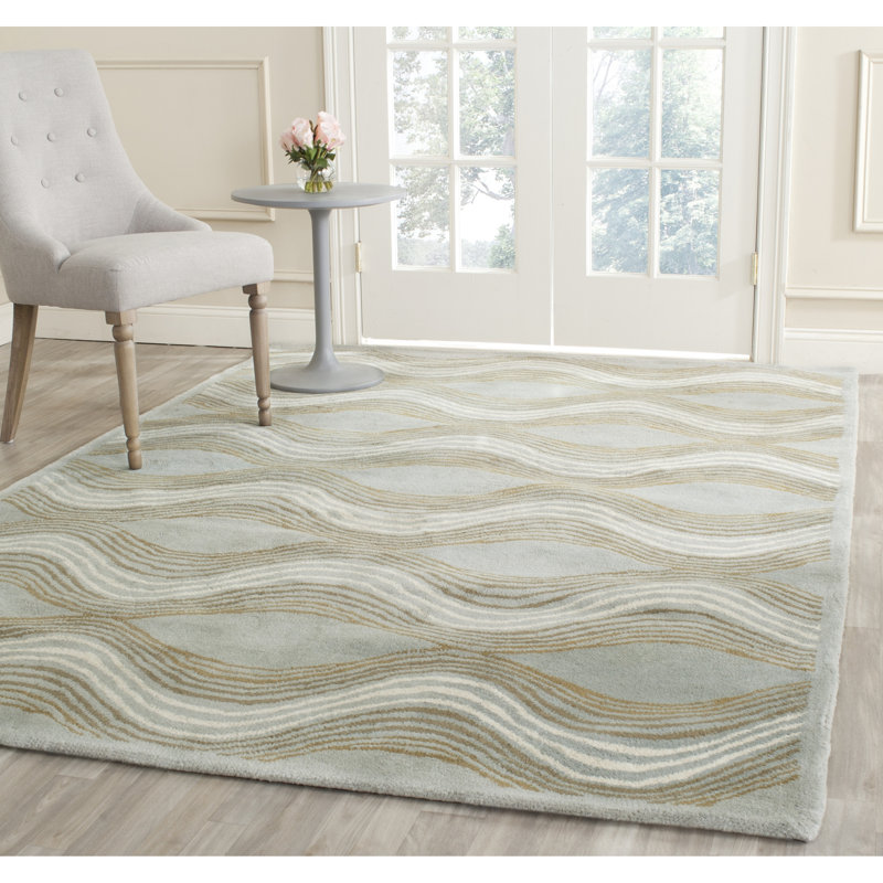 Secaucus Hand Tufted Wool Abstract Rug, Rectangle 8' x 10'