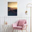Art mural abstrait doré Golden Horizon Glow-124623542