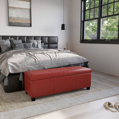 Aiyahna 46.85" Wide Rectangle Upholstered Storage Ottoman
