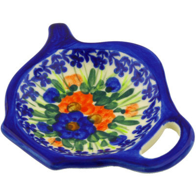 Polmedia Stoneware Tea Bag Plate